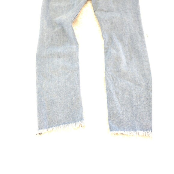 Lucky Brand 4/27 High Rise Skinny Jeans Light Wash Distressed Raw Hem Stretch - Picture 3 of 6